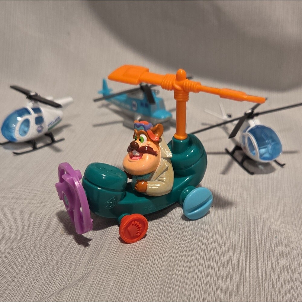 Helicopter lotx4 McDonald's 1989 Chip 'n Dale Rescue Rangers Monterey Disney Toy